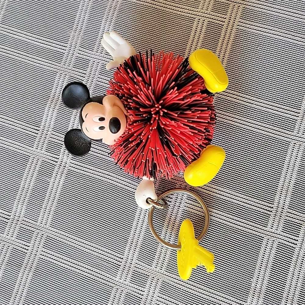 Vintage 1996 Disney Mickey Mouse Koosh Ball Key Chain